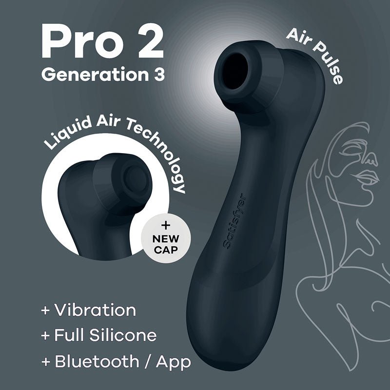 Buy Satisfyer Pro 2 Generation 3 with App Control - Dark Grey - Dark Grey Touch - Free USB - Rechargeable Clitoral Stimulator at NZ’s Mega Adult Toys Store. Discover premium sex toys with discreet shipping at the best price in NZ