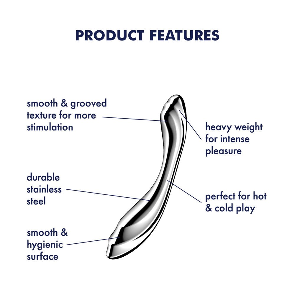 Buy Satisfyer Pure Gravity 2 - Chrome Steel 21 cm Dildo