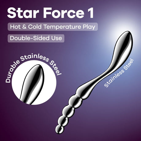 Buy Satisfyer Star Force 1 - Chrome Steel 21 cm Dildo