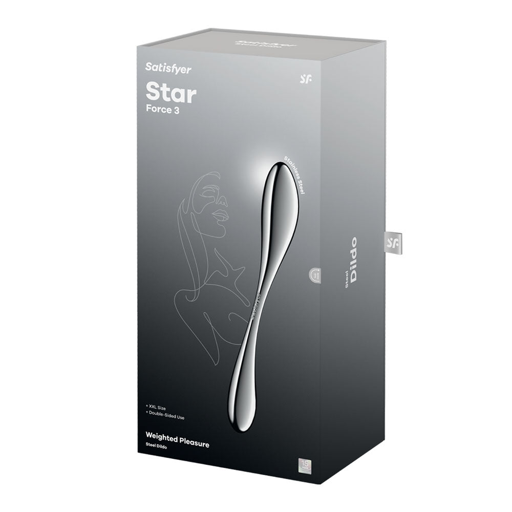 Buy Satisfyer Star Force 3 - Chrome Steel 27 cm Dildo