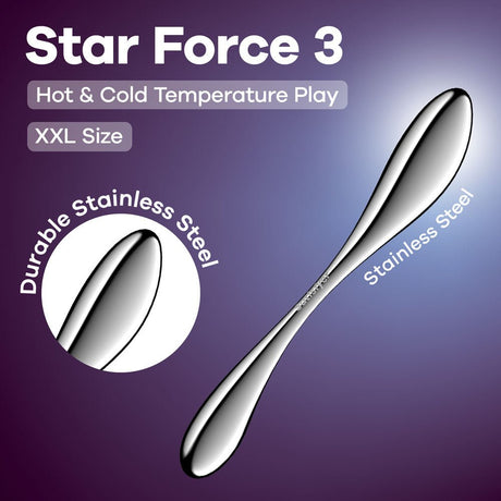 Buy Satisfyer Star Force 3 - Chrome Steel 27 cm Dildo