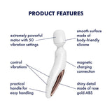Buy Satisfyer Wand - erland - White - White/Rose Gold USB Rechargeable Massage Wand