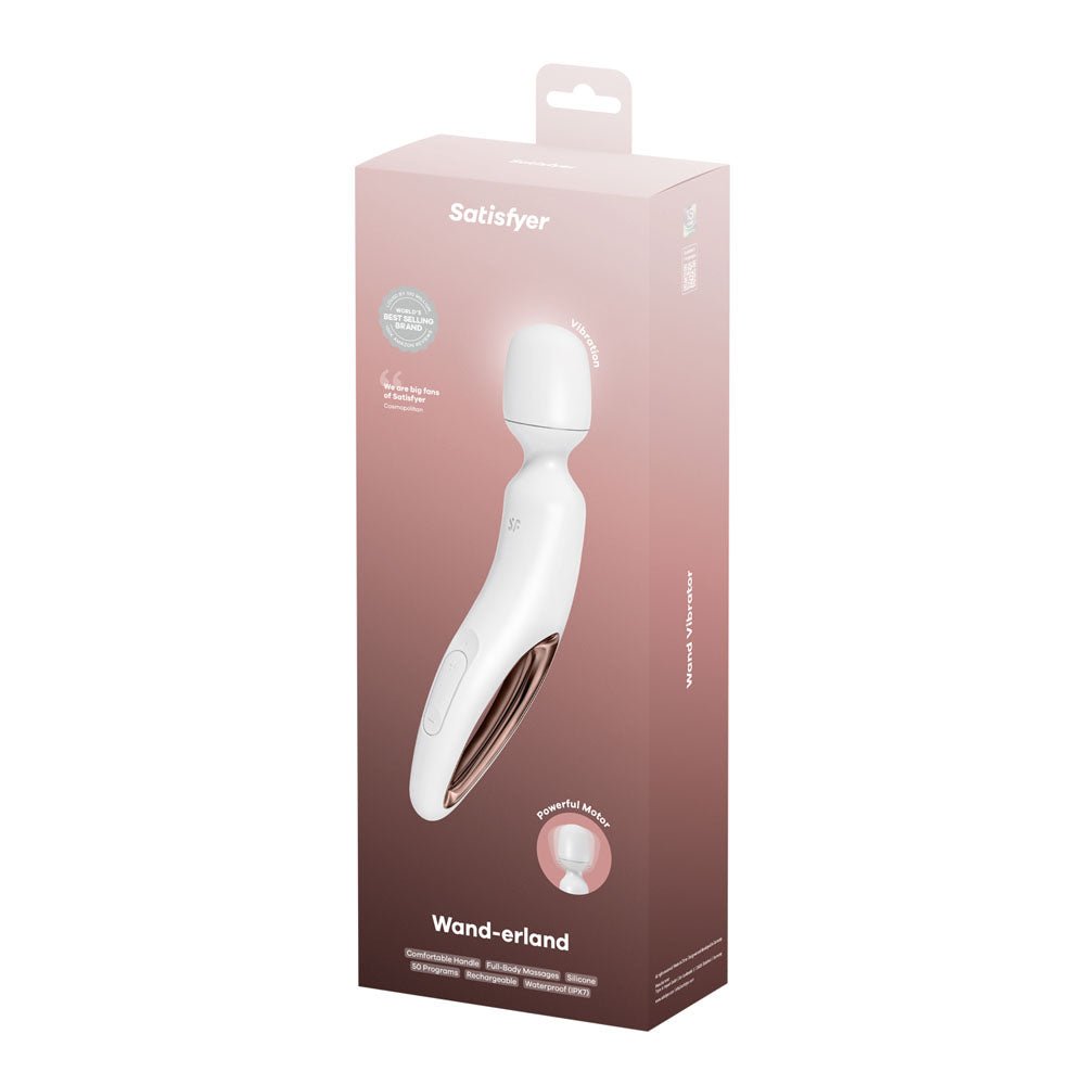 Buy Satisfyer Wand - erland - White - White/Rose Gold USB Rechargeable Massage Wand