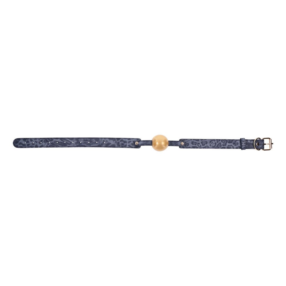 Buy Sex & Mischief Cougar Ball Gag - Navy Blue/Gold Mouth Restraint at NZ’s Mega Adult Toys Store. Discover premium sex toys with discreet shipping at the best price in NZ