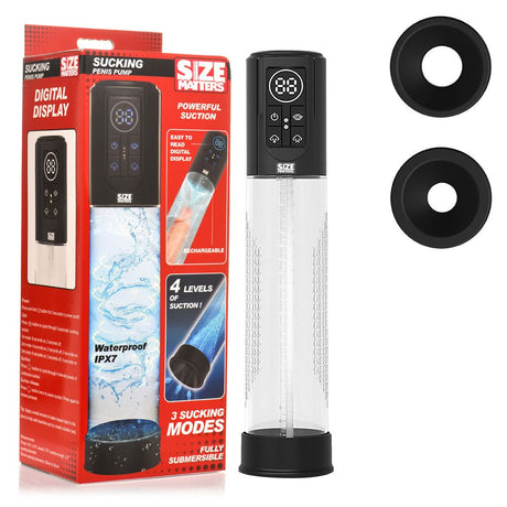 Buy Size Matters Sucking Penis Pump - Clear USB Rechargeable Penis Pump