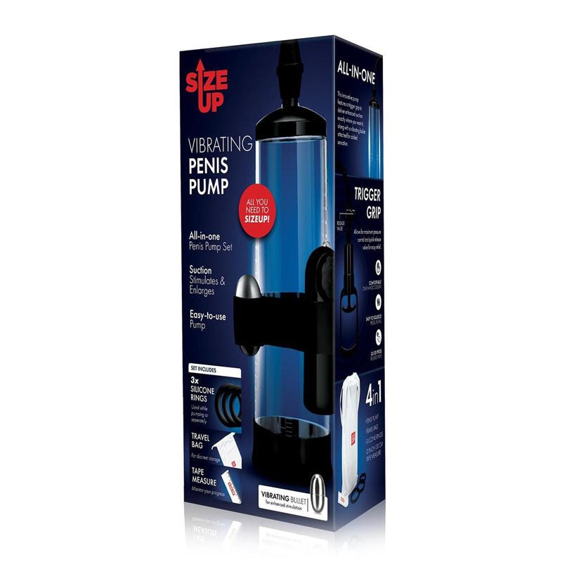 Buy Size Up Vibrating Trigger Penis Pump - Clear Vibrating Penis Pump