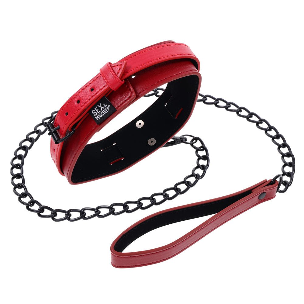 Buy S&M Exs & Ohs Collar and Leash - Red Neck Restraint at Oh Joy. Discover premium sexual toys with discreet shipping at the best price in NZ