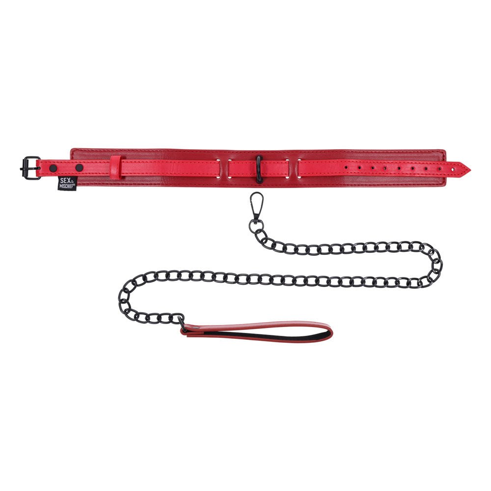 Buy S&M Exs & Ohs Collar and Leash - Red Neck Restraint at Oh Joy. Discover premium sexual toys with discreet shipping at the best price in NZ