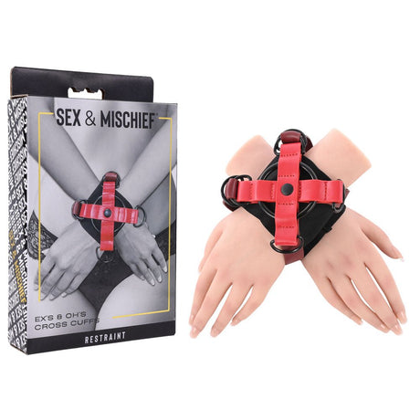 Buy S&M Exs & Ohs Cross Cuffs - Red/Black Restraints at Oh Joy. Discover premium sexual toys with discreet shipping at the best price in NZ