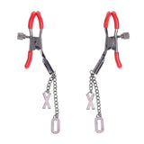 Buy S&M Exs & Ohs Nipple Clamps - Red Tipped Metal Nipple Clamps - Set of 2 at Oh Joy. Discover premium sexual toys with discreet shipping at the best price in NZ