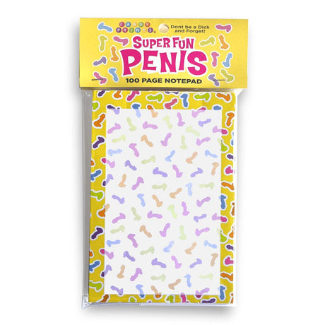 Buy Super Fun Penis Notepad - Novelty Notepad - 100 Pages