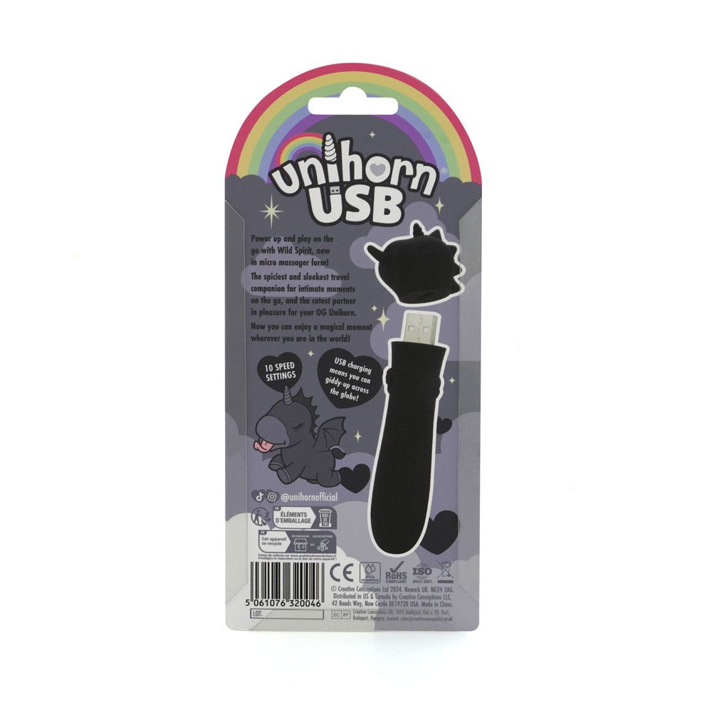Buy Unihorn - USB Bullet - Wild Spirit - Black USB Rechargeable Vibrating Bullet at Oh Joy. Discover premium sexual toys with discreet shipping at the best price in NZ