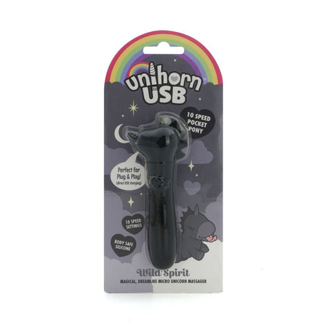 Buy Unihorn - USB Bullet - Wild Spirit - Black USB Rechargeable Vibrating Bullet at Oh Joy. Discover premium sexual toys with discreet shipping at the best price in NZ