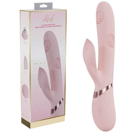Buy VIVE Fronda - Pink - Pink 25 cm USB Rechargeable Tapping Rabbit Vibrator at Oh Joy. Discover premium sexual toys with discreet shipping at the best price in NZ