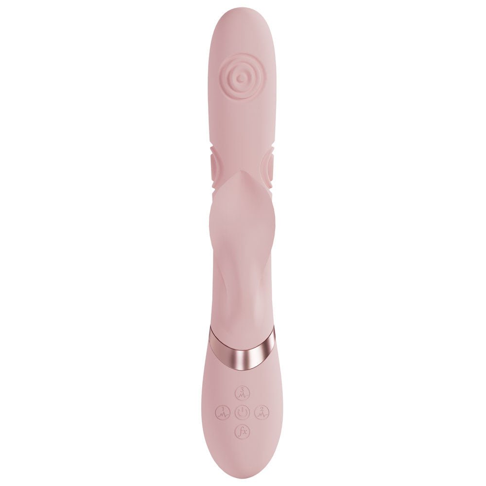 Buy VIVE Fronda - Pink - Pink 25 cm USB Rechargeable Tapping Rabbit Vibrator
