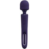 Buy VIVE Kiku - Purple - Purple 25.2 cm USB Rechargeable Dual End Massage Wand with Flapping Tip