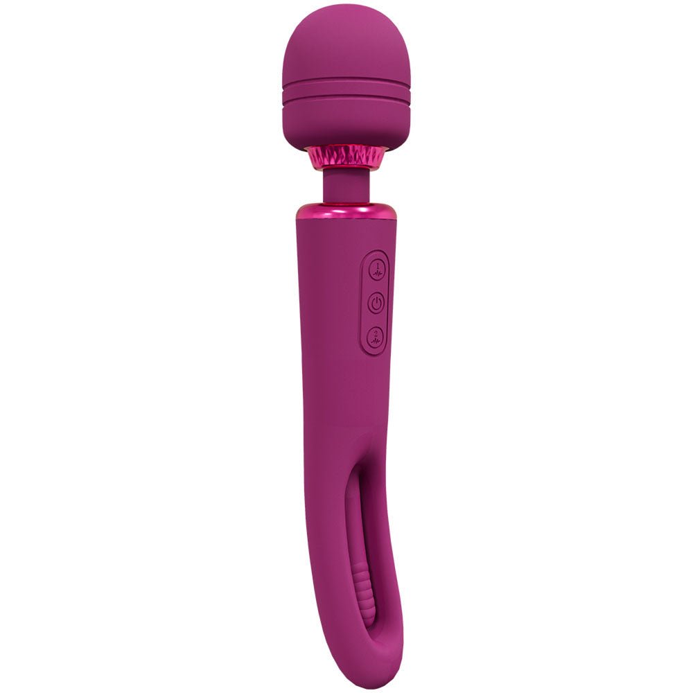 Buy VIVE Kiku - Pink - Pink 25.2 cm USB Rechargeable Dual End Massage Wand with Flapping Tip