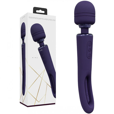 Buy VIVE Kiku - Purple - Purple 25.2 cm USB Rechargeable Dual End Massage Wand with Flapping Tip