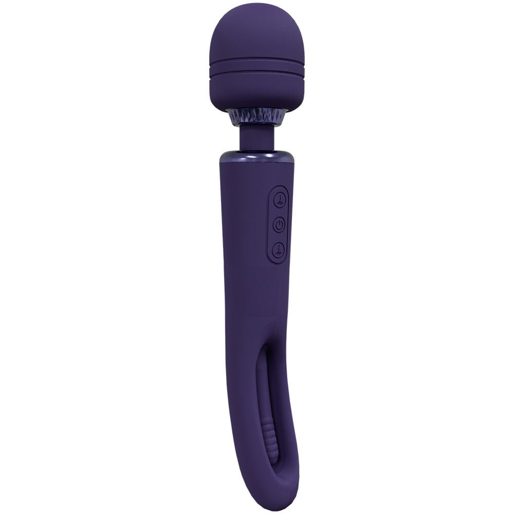 Buy VIVE Kiku - Purple - Purple 25.2 cm USB Rechargeable Dual End Massage Wand with Flapping Tip