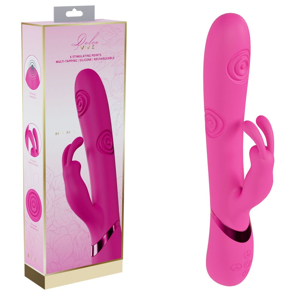 Buy VIVE Mimi - Pink - Pink 25 cm USB Rechargeable Vibrating & Tapping Rabbit Vibrator at Oh Joy. Discover premium sexual toys with discreet shipping at the best price in NZ