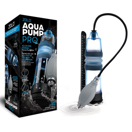 Buy Zolo Aquapump Pro - Blue Water Penis Pump at Oh Joy. Discover premium sexual toys with discreet shipping at the best price in NZ